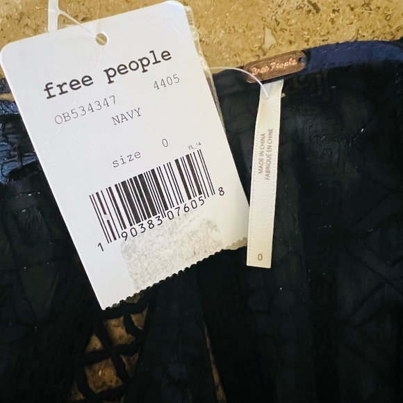 FINAL DAY! NWT Free People Wherever You Go Embroidered Crochet Mini Dress in - Picture 15 of 15